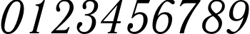 Пример написания цифр шрифтом QuantAntiquaC Italic