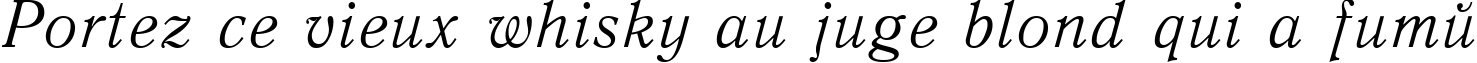 Пример написания шрифтом QuantAntiquaCTT Italic текста на французском