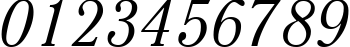 Пример написания цифр шрифтом QuantAntiquaCTT Italic