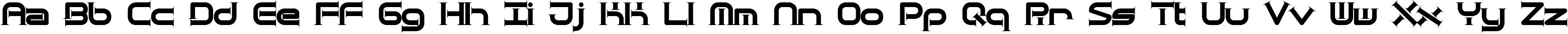 Пример написания английского алфавита шрифтом Quantum Taper BRK
