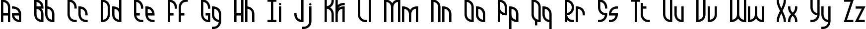 Пример написания английского алфавита шрифтом Quarantine BRK