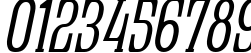 Пример написания цифр шрифтом Quastic Kaps Narrow Italic
