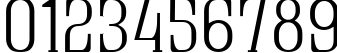 Пример написания цифр шрифтом Quastic Kaps Thin