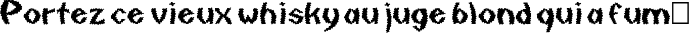 Пример написания шрифтом Quaxy Bold Italic текста на французском