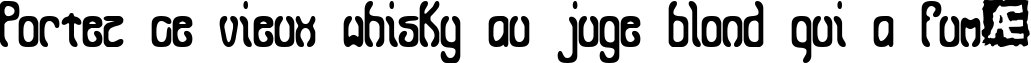 Пример написания шрифтом Queasy BRK текста на французском