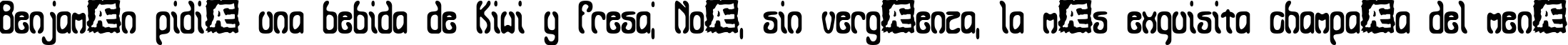 Пример написания шрифтом Queasy BRK текста на испанском