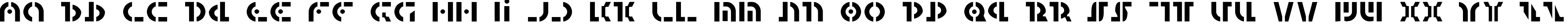 Пример написания английского алфавита шрифтом Questlok Light