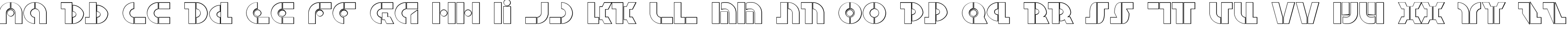 Пример написания английского алфавита шрифтом Questlok Shadow