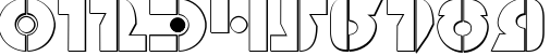 Пример написания цифр шрифтом Questlok Shadow