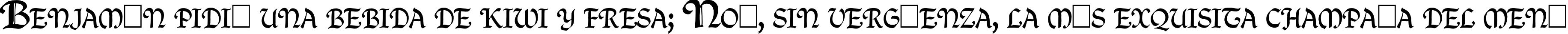 Пример написания шрифтом QuillCapitals текста на испанском