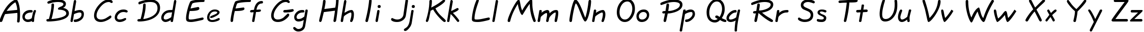 Пример написания английского алфавита шрифтом QuillScript-Normal