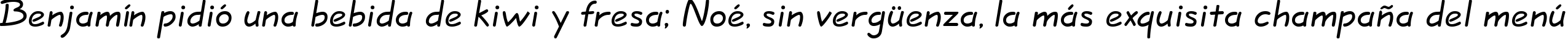 Пример написания шрифтом QuillScript-Normal текста на испанском
