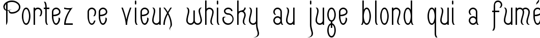 Пример написания шрифтом Quixotte текста на французском