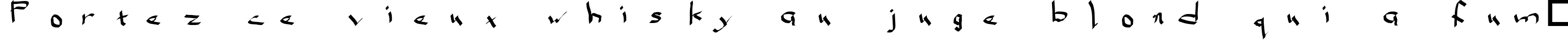 Пример написания шрифтом Qwikscribble Normal текста на французском
