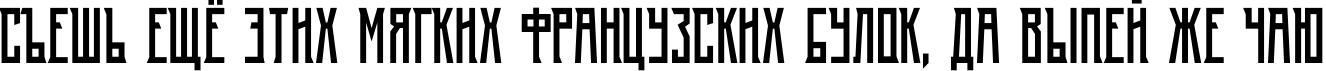 Пример написания шрифтом Radiy TYGRA текста на русском