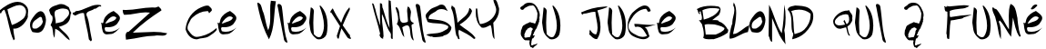 Пример написания шрифтом Randisious текста на французском