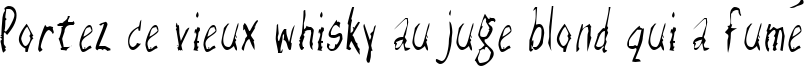 Пример написания шрифтом Razor Keen текста на французском