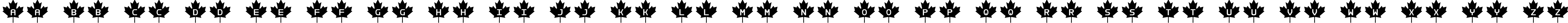 Пример написания английского алфавита шрифтом RCMP