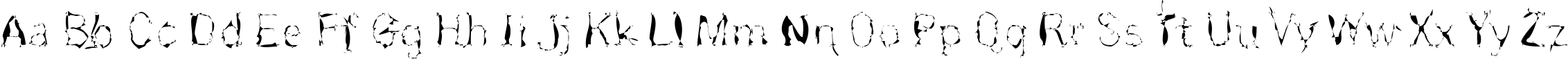 Пример написания английского алфавита шрифтом Rдnnskita