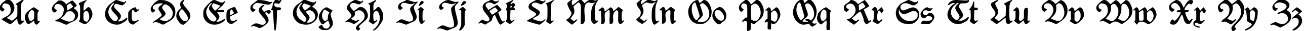 Пример написания английского алфавита шрифтом Rediviva