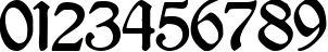 Пример написания цифр шрифтом Rediviva