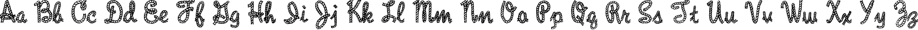 Пример написания английского алфавита шрифтом Reeperbahn