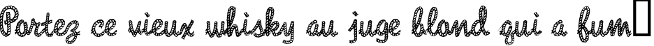 Пример написания шрифтом Reeperbahn текста на французском