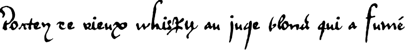 Пример написания шрифтом RegalloAPlaya текста на французском