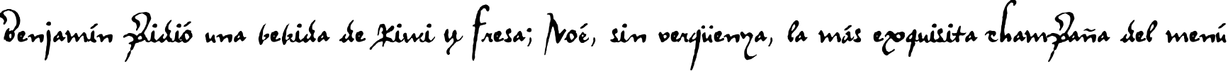 Пример написания шрифтом RegalloAPlaya текста на испанском