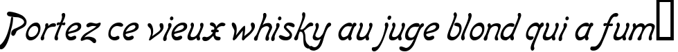 Пример написания шрифтом Regina Kursiv Italic текста на французском