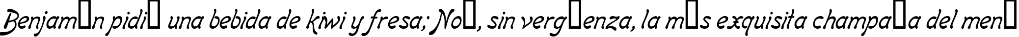 Пример написания шрифтом Regina Kursiv Italic текста на испанском