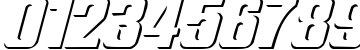 Пример написания цифр шрифтом Relief Grotesk Italic