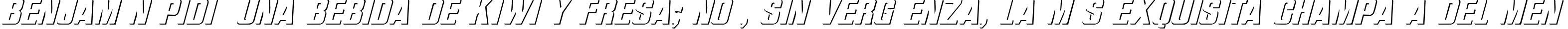 Пример написания шрифтом Relief Grotesk Italic текста на испанском