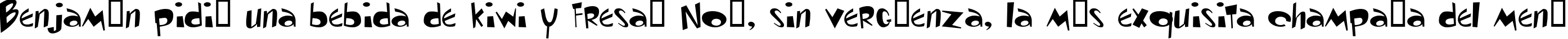 Пример написания шрифтом Ren & Stimpy текста на испанском