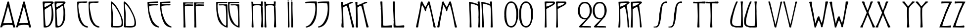 Пример написания английского алфавита шрифтом Reynold Art Deco