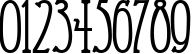 Пример написания цифр шрифтом Reynold Art Deco