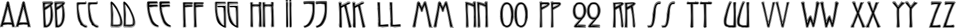 Пример написания английского алфавита шрифтом Reynold Contour