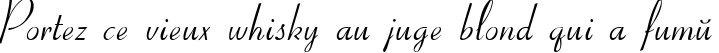Пример написания шрифтом Ribbon текста на французском