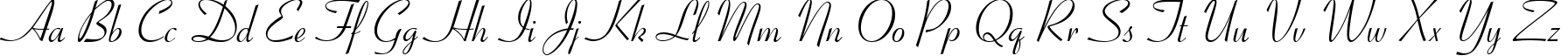 Пример написания английского алфавита шрифтом Ribbon 131 BT