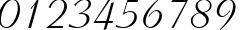 Пример написания цифр шрифтом Ribbon 131 BT
