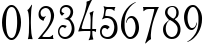 Пример написания цифр шрифтом Rigoletto
