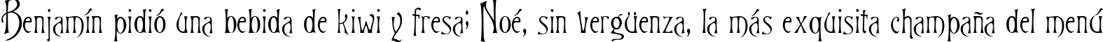 Пример написания шрифтом Rigoletto текста на испанском