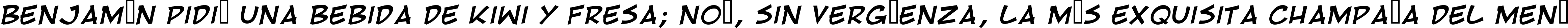 Пример написания шрифтом RivenShield  Italic текста на испанском