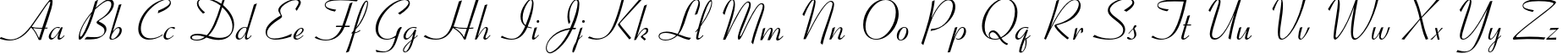 Пример написания английского алфавита шрифтом Rivera TYGRA