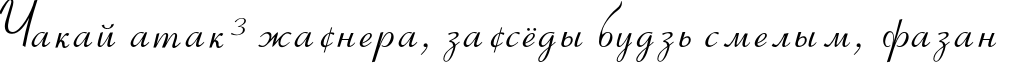 Пример написания шрифтом Rivera TYGRA текста на белорусском