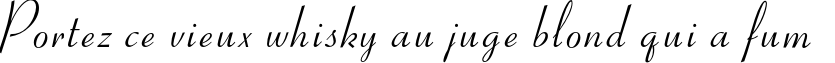 Пример написания шрифтом Rivera TYGRA текста на французском