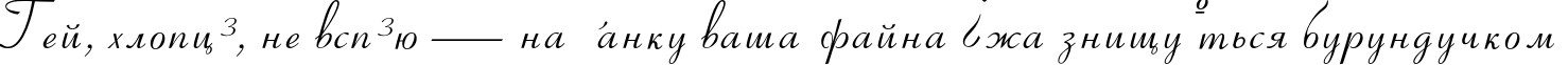Пример написания шрифтом Rivera TYGRA текста на украинском