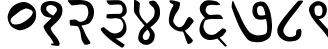 Пример написания цифр шрифтом RK Sanskrit