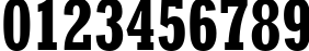 Пример написания цифр шрифтом Rockwell Condensed Bold