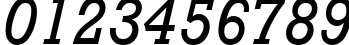 Пример написания цифр шрифтом Rockwell Italic
